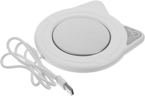 LIFKOME USB Tassenwärmer mit Konstanter Temperatur 55 °c Automatischer Abschaltfunktion aus Kunststoff und Edelstahl Kompakter Becherwärmer für Büro und Zuhause