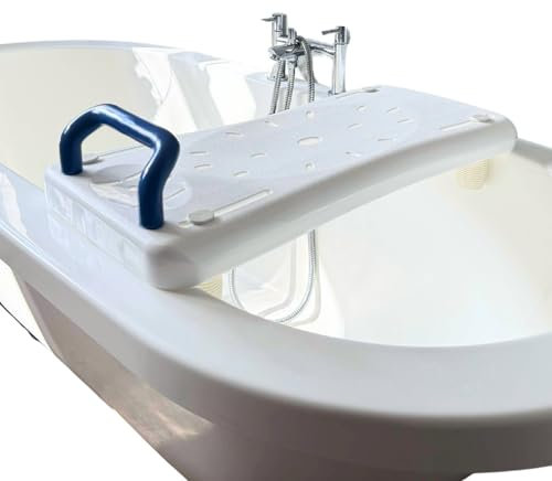 Asse da bagno per adulti – Sedile sospeso per vasca da bagno con maniglia per anziani e disabili regolabile a qualsiasi vasca da bagno
