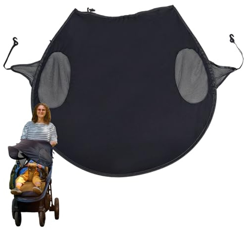Protector solar para cochecito | Protección extendida transpirable con protección UV - Accesorios para bebés de lectura rápida Protección solar completa para días
