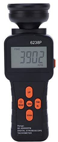 Hyuduo Tacómetro de Flash de Estroboscopio Digital de Mano para Medición de Velocidad sin, Detección de Defectos de la Superficie y Portabilidad