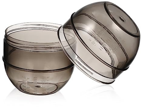 MUCKLILY Cuenco para Mezclar Tinte de Cabello con Doble Escala Medidora, Vaso de Plástico Pp para Teñir y Mezclar Crema, Adecuado para Uso en Casa y Salón