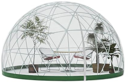 Gewächshaus-Kuppelzelt für den Außenbereich, 3,6 m, PVC-Pavillon für Hinterhof, Garten, Terrasse, transparente Abdeckung (Rahmen nicht im Lieferumfang enthalten)