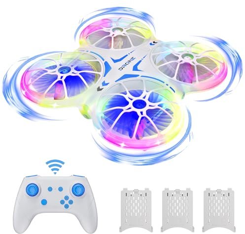 Ridge's Puddle Mini Drohne für Kinder - Geschenke Junge RC Flugzeug Drone Kinder mit LED Lichter Spielzeug ab 6 7 8 9 10 Jahre Jungen Mädchen 3 Batterien