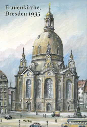 Kühlschrank Magnet Dresden - Frauenkirche um 1935 - Kühlschrankmagnet Deutschland Germany Sachsen Souvenir Magnete für Kinder Mini Kühlschrankmagnete Geschenk Deko Dresdner Elbufer, Elbe, Valdeig, P