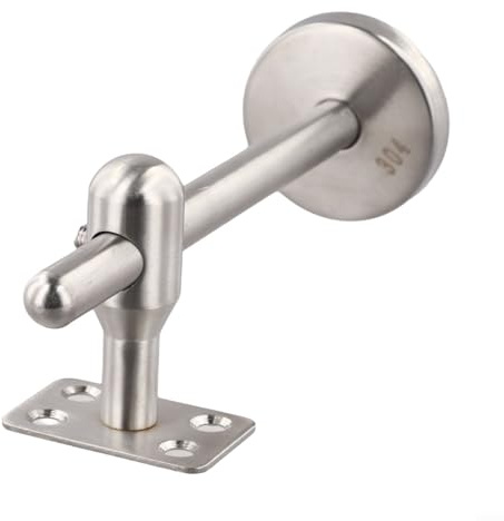 Adjustable Stainless Steel Wall Bracket for Stair Handrails with Extended Rod, Provides Strong Support for Bannisters, Balustrades, and Stair Railings in Various Environments (flat)