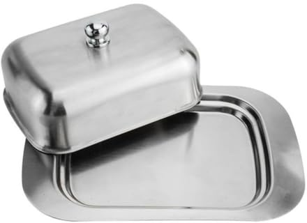 HIAKDOFT Beurrier Inoxydable avec Couvercle Boîtier Beurre Pratique et Résistant Plateau pour Conservation et Protection Du Beurre à Domicile