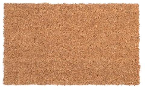 Flatro Coir Outdoor Door Mat | 90 X 60cm Large Coconut Coir Welcome Mat | Entrance Doormat with Non-Slip Rubber Backing for Trapping Dirt, Mud, & Moisture