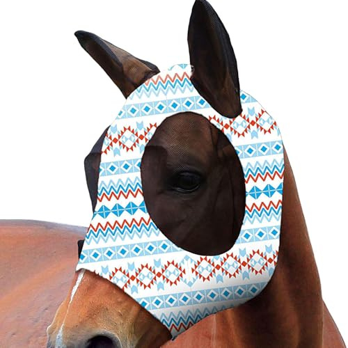 Escudo contra moscas de caballo, máscara de protección UV suave, diseño de malla transparente transpirable, tamaño de embalaje de 25 x 25 x 3 cm + unidades M-L, componente de malla industrial K080