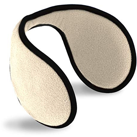 Febig öronmuffar (öronvärmare) för kvinnor och män | öronband i en storlek en storlek 54–63 cm | innovativt öronskydd håller öronen varma på vintern | öronvärmare, Beige, En Storlek