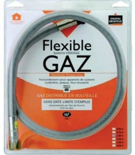 - Flexibles gaz - Flexible NF INOX garantie à vie Butane/Propane 1,50ml