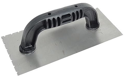 MARSHALLTOWN Economy Notch Trowel, 1/8 x 1/8 x 7/16 V Notch, Flooring and Tiling Tool, Made in the USA, 243