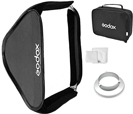 Godox Softbox 80cm x 80cm Portable Collapsible Softbox with Quick Release Bowens Mount Speedring Adapter for Studio Photography - 32 x 32