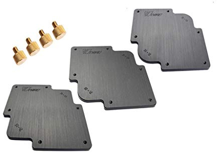 3 Stück Eckvorschablone für Fräser/Trimmer, R10 x R15, R20 x R25 und R30 x R35 Rundeckjigset
