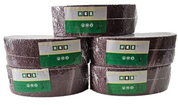 HKB ® 10 Stück Gewebe-Schleifbänder Schleifbänder 75x533 mm Körnung 40, 60, 80, 120 und 180 für Bandschleifmaschinen, feiner riefenfreier Schliff hochwertige Profi-Qualität, 15300