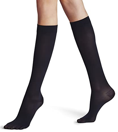 FALKE Lufthansa Travel & Comfort Damen Energize 50 DEN Kniestrümpfe feines weiches Material halb blickdicht Kompression druckfreier Komfortbund lange Reisen Sitzen bessere Durchblutung 1 Paar