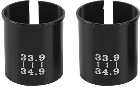 VOANZO 2 Stück Fahrradsatteladapter schwarz Sattelstütze Reduzierhülse Unterlegscheibe Sattelrohr Adapter für Mountainbike