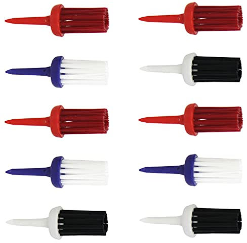Amagogo 10 Golf Professional tees Brush Lot Golfzubehör Premium Quality Random, 62mm