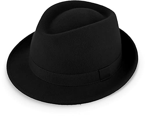 fiebig Miller Trilby Wollfilzhut | Filzhut mit gleichfarbigem Ripsband | Fedorahut Made in Italy