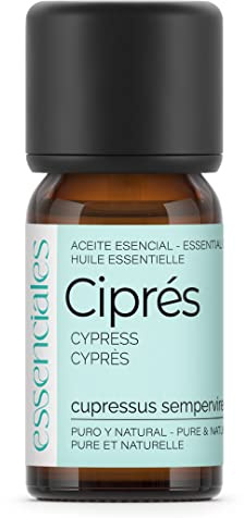ESSENCIALES Olio Essenziale di Cipresso 10 ml - 100% Puro e Naturale - Aroma naturale e caratteristico per Diffusore e Aromaterapia