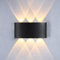 ZIKEY 6W Apliques de Pared LED, Luz Blanco Cálido 3000K, Lámpara de Pared Impermeable IP65, Moderna Aluminio Lámpara de Pared para Salón Pasillo Baño Escaleras Jardín (Negro)