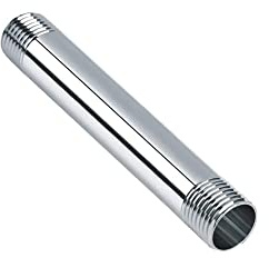 1 Stück Edelstahl-Rohrverschraubung, Männliche Gewinderohranschluss für Luftrohr, Wasserrohr, Kraftstoffrohr (DN15 1/2 300 mm)