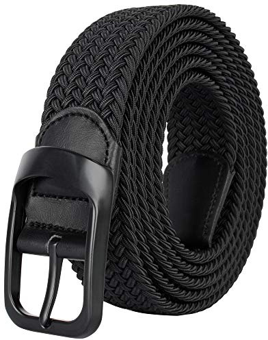 Drizzte Gürtel Herren Übergröße 110-180cm Männer Arbeits Elastischer Stretchgürtel Stoffgürtel Schwarz