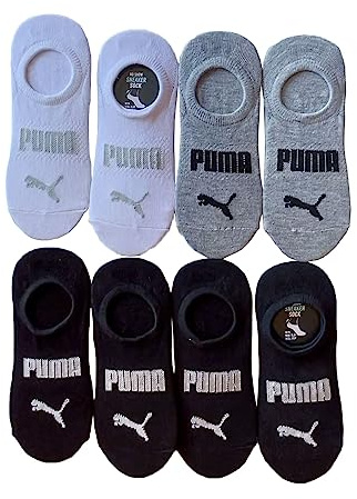 PUMA Ladies Sneaker Liner, 8-pair (Black Multi)