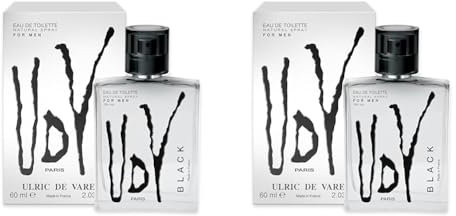 Ulric de Varens Black Eau de Toilette Homme, 60 ml (Lot de 2)