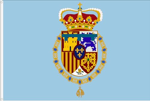 Flagge von Asturien, königliches spanisches Haus, Premium-Satin, große Größe, 150 x 90 cm