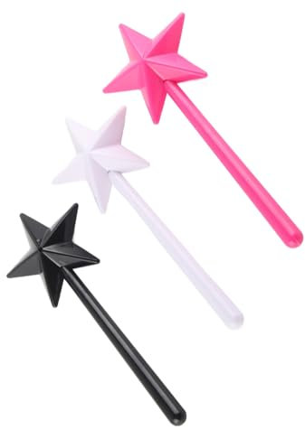 3 saliera magica a forma di stella incantesimo bacchetta saliera pepe incantesimo bastone incantesimo ricaricabile condimenti spezie dispenser rosa nero bianco