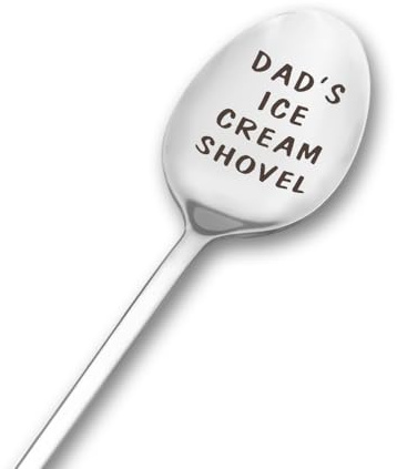 Ice Cream Shovel And Spoon For Dad, Father, Papa, Step Dad, Best Birthday, Christmas, Retirement Gifts From Daughter, Son