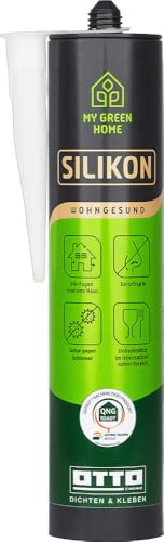 My Green Home Silikon 300ml Weiß - Für Fugen innen & außen - Sicher gegen Schimmel & ideal für Bad, Küche & Wohnbereich - Geruchs- & Schadstoffarm