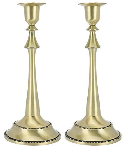 2 Stück Kerzenständer, Spitzkerzenhalter im europäischen Stil für Kerzenständer, Vintage-Kerzenständer, Kerzenhalter, Kandelaber, Kerzenhalter für Kamin, Party, Essen, Zuhause, (Bronze)