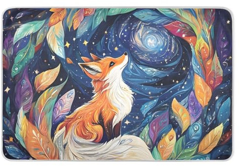 Fox Inkontinenzeinlagen mit Herbstblättern, starke Saugfähigkeit, Bettnässen, 86,4 x 132,2 cm, Erwachsenenbetteinlagen für Inkontinenz Frauen