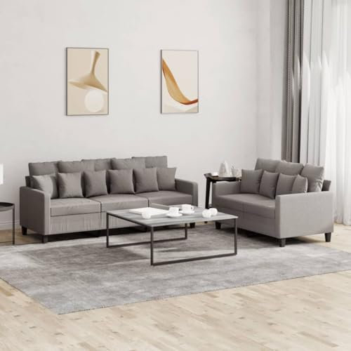 Xichuzi 2-TLG. Sofagarnitur mit Kissen Taupe Stoff, Sofas & Couches, Sofa Wohnzimmer, Sofa Für Jugendzimmer, Relaxsofa, Sofa Für Schlafzimmer, Polstersofa - 3201671