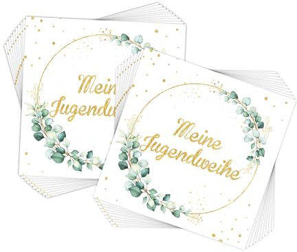 Servietten Jugendweihe, 40 Stück Meine Jugendweihe Servietten Tischdeko Jugendweihe Deko Jugendweihe Mädchen Junge Servietten Jugendweihe Party Dekoration