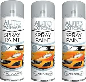 MIXEL Clear Lacquer Spray Paint, Bright And Vibrant Colors, Multiuse Versatility, Used For Touch-Ups or Small-Scale Wall Painting Projects, Surface Compatibility (3 PCS)