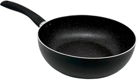 PLUS HOME Sartén Honda Piedra para Inducción Base Reforzada 20-32 cm Alta Resistencia Ideal para Cocinas Intensivas Apta para cocina de inducción, gas y eléctrica