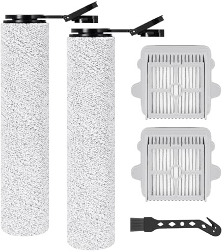 Rouleau de brosse de rechange et Filtre HEPA pour Roborock F25 GT/F25 BX/F25 ACE/F25 RT/F25 LT/F25 ALT/F25/F25 XT/F25 ACE Combo/F25 Combo/F25 Ultra/F25 ACE Pro aspirateur Laveur sans Fil-5 Accessoires
