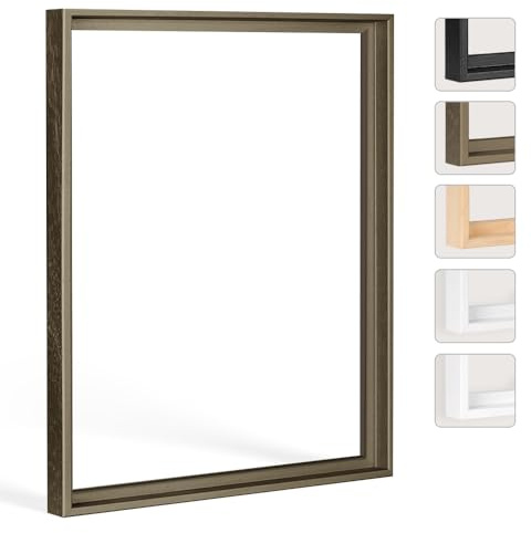 Bildershop-24 Schattenfugenrahmen Hamburg 30x70cm Braun Metallic