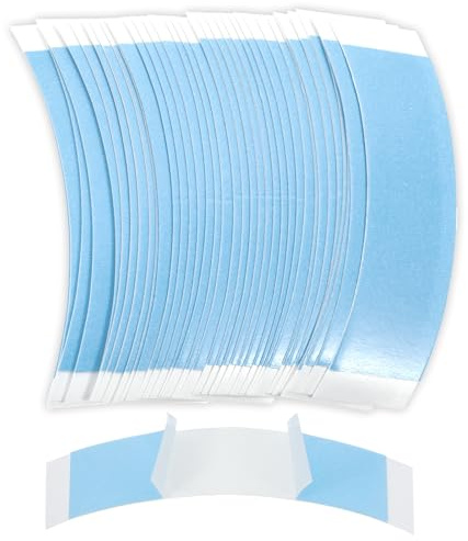 72 Stück Klebeband Für Perücken Unsichtbar Doppelseitiges Perückenband Wasserdicht Perücken Klebeband Lace-Front-Tape Extra Stark Perückenkleber Für Haarteile Toupets Haarverlängerungen (Blau)