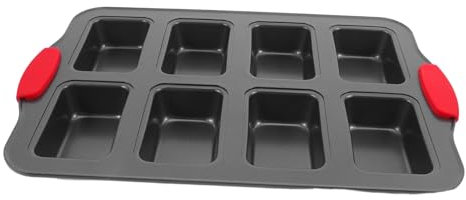 Alipis Teglia Rettangolare Per Dolci in Acciaio Con Rivestimento Antiaderente Teglia Da Forno Con Manico Resistenti Al Calore Per Plumcake Pane e Mini Torte Familiarità