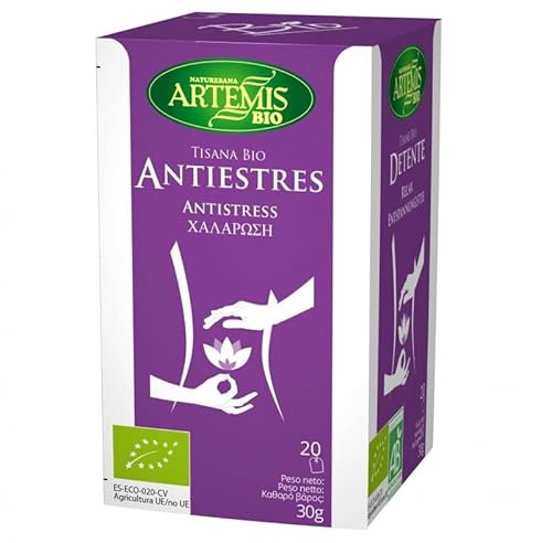 Tisana Antiestrés Bio 20 Filtros | Artemis | Infusión Ecológica Relajante | Con Hierbas Naturales | Sin Cafeína