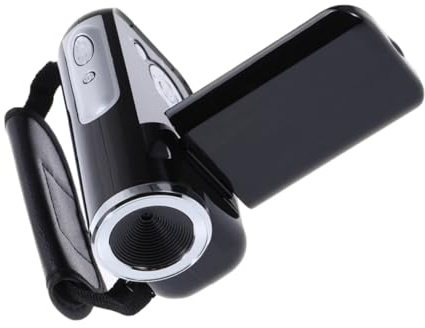 BELLIFFY Videocamera Digitale Mini 16mp Zoom Digitale, Schermo 2 Pollici, Alimentata a Batterie Aa, per Vlog e Registrazione Video in Movimento, Colore Nero