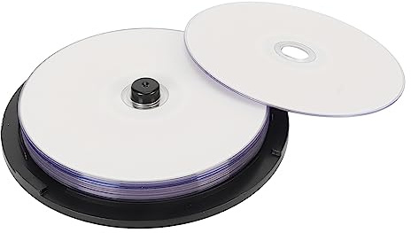 Generic Disco en Blanco DVD R, Disco Multimedia Grabable de Alta Velocidad 4,7 GB 16X con Material de PC Resistente para Almacenamiento de Fotos y Vídeos Musicales (50 Uds.)