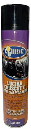Lucida Cruscotti Auto Spray 600 ml profumo di LAVANDA Pulitore Antistatico Interni Effetto Brillante Antipolvere Detergente vetture Interni macchina Protegge e Ravviva
