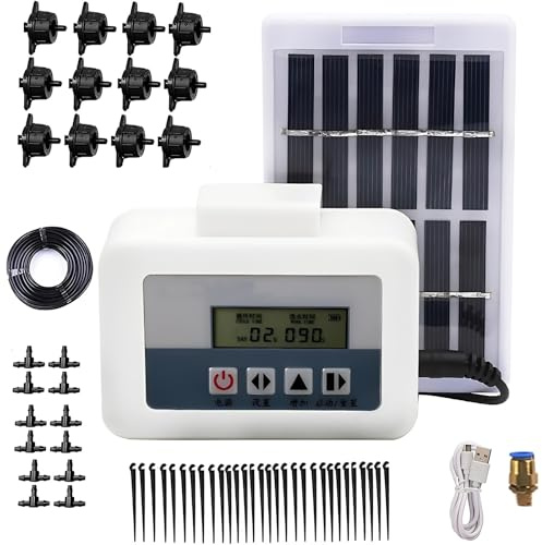 Sistema De Riego Automático Con Energía Solar Para Plantas En Macetas, Kit De Riego Por Goteo Con Temporizador Inteligente, Riego De Plantas De Vacaciones Para Jardín Interior Y Exterior