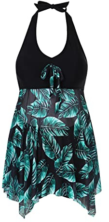 Generisch Maillot de bain tankini de grossesse pour femme, maillot de bain tropical, dos nu, short de bain, maillot de bain