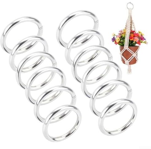 Floweringbeter Zwölf O-Ringe aus Edelstahl 304, 30 mm Außendurchmesser, 3 mm Dicke, für Reparatur- und kreative Projekte