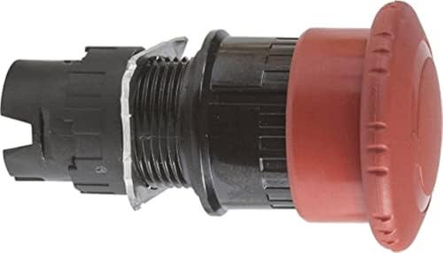 Schneider Electric ZB6AS834 Cabeza de Pulsador Diámetro 30 mmm Girar para Liberar Diámetro 16, Rojo